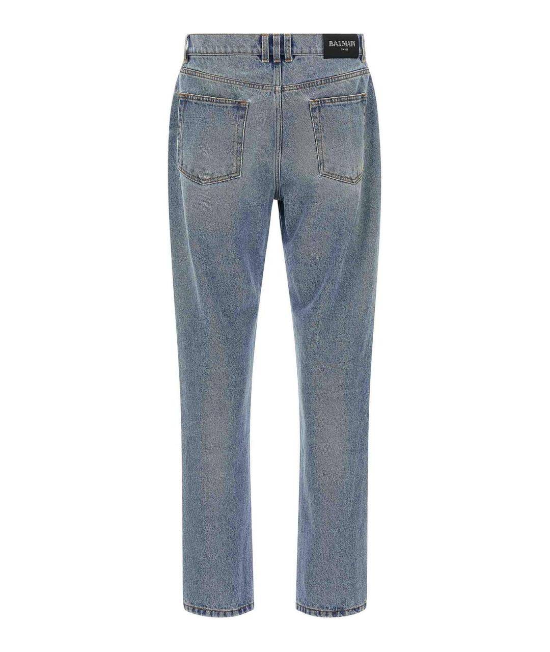BALMAIN Синие хлопковые джинсы, фото 2