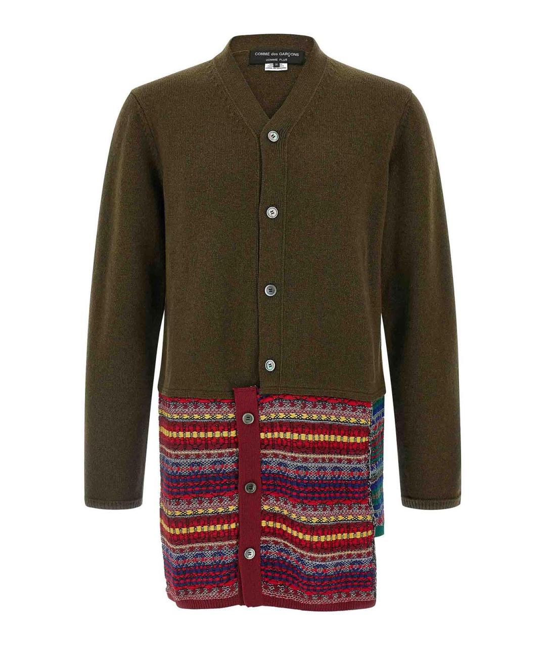 COMME DES GARÇONS HOMME PLUS Зеленый шерстяной кардиган, фото 1