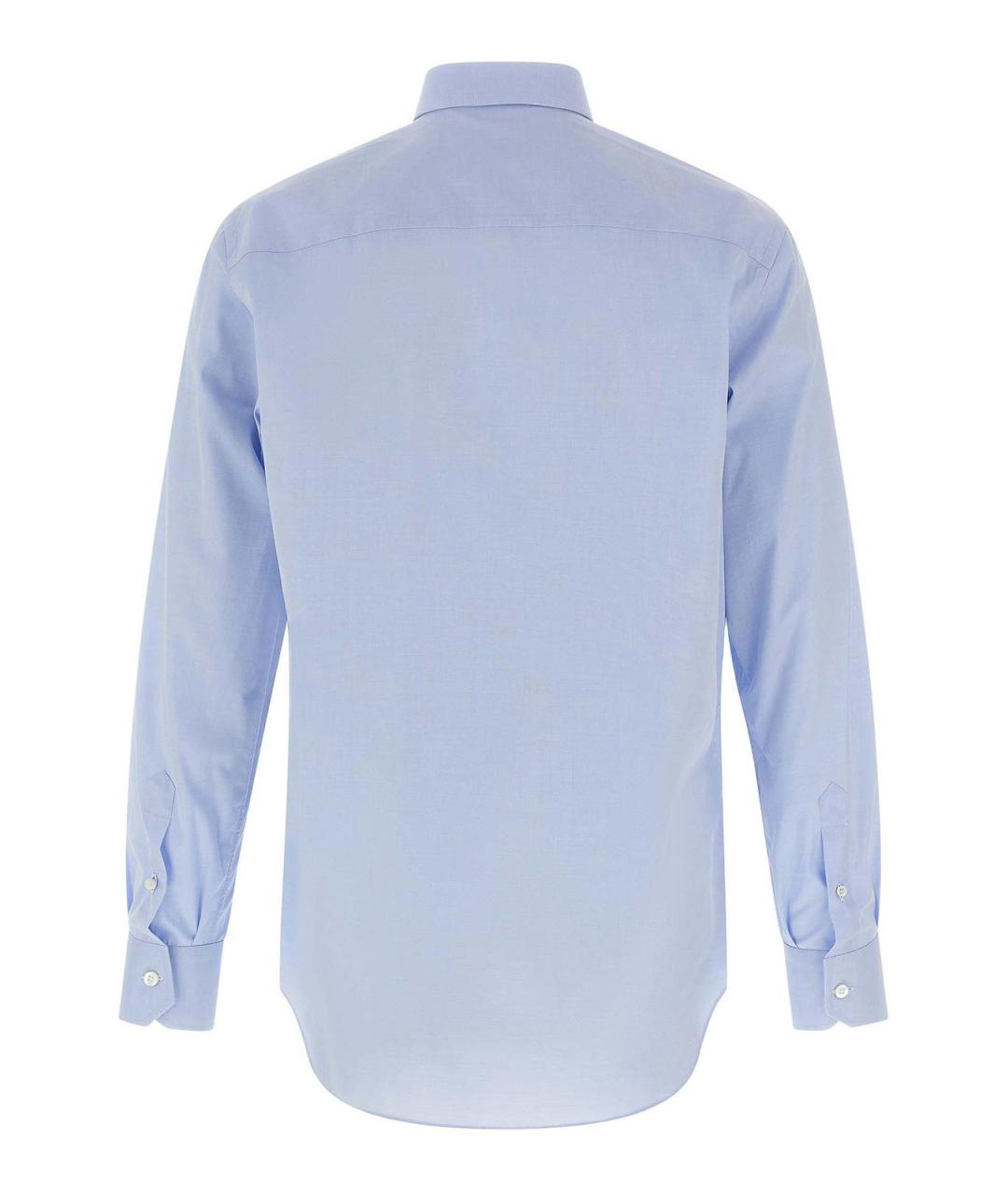 BRIONI Голубая хлопковая классическая рубашка, фото 2