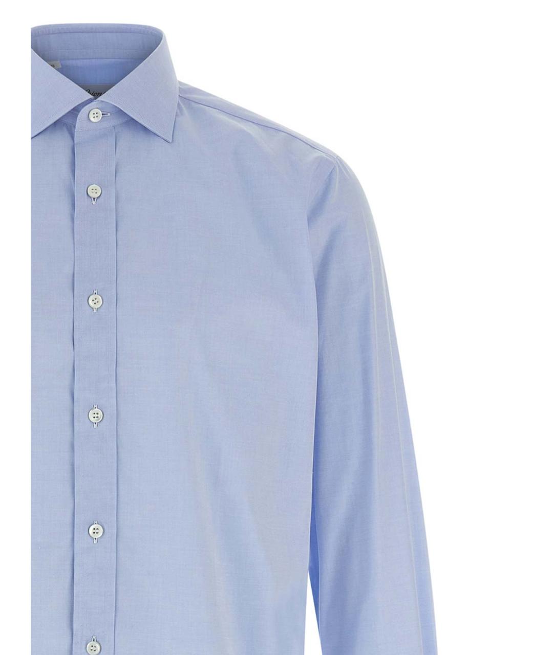 BRIONI Голубая хлопковая классическая рубашка, фото 3