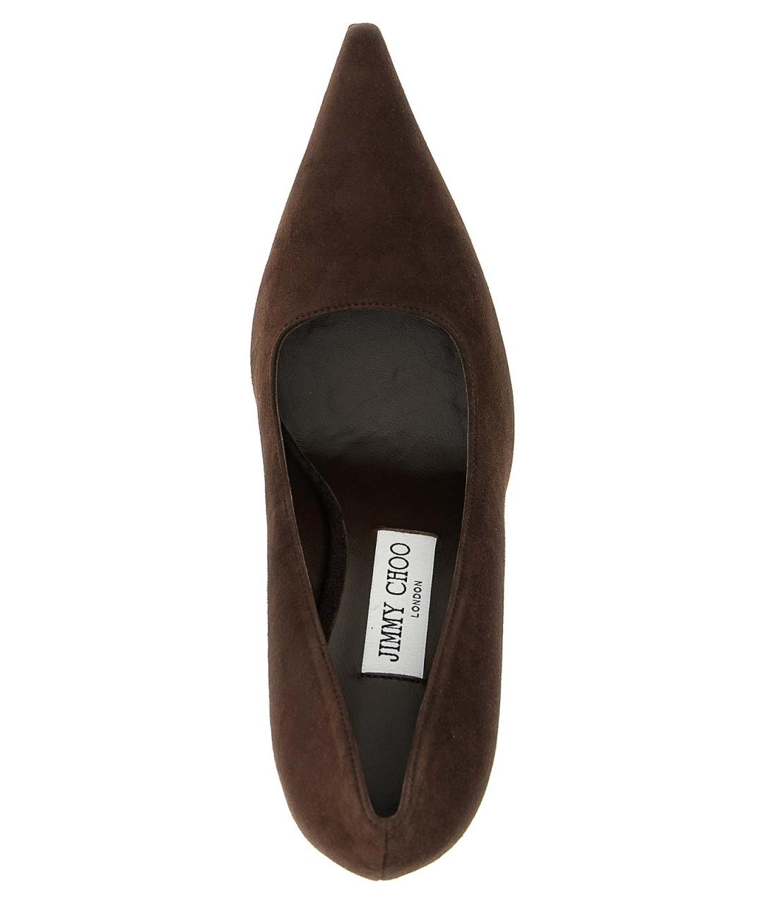 JIMMY CHOO Коричневые замшевые туфли, фото 4