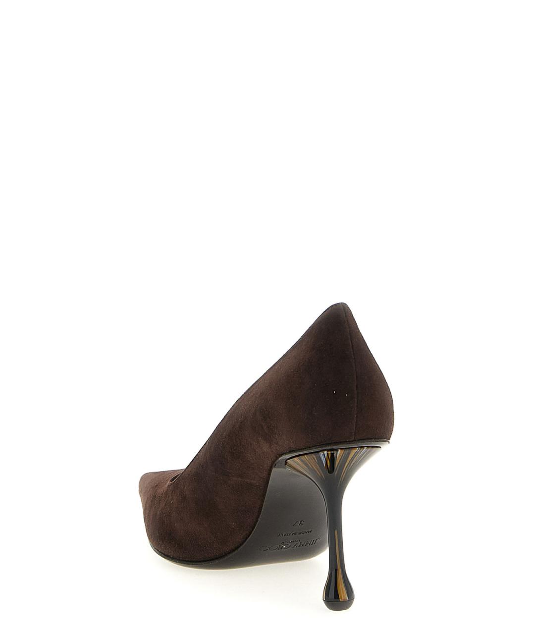 JIMMY CHOO Коричневые замшевые туфли, фото 3