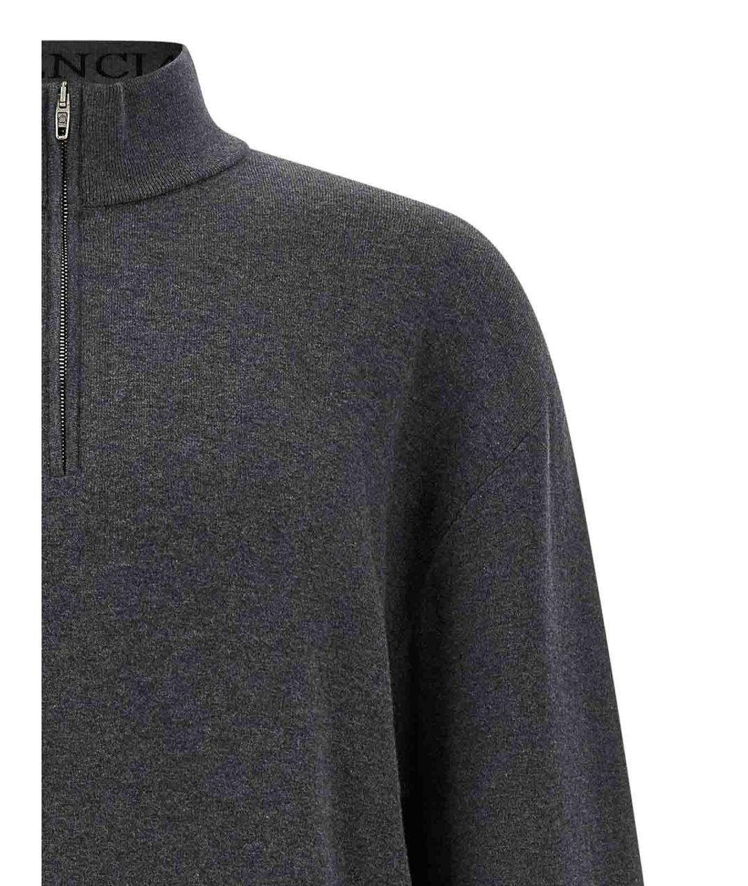 BALENCIAGA Антрацитовый хлопковый джемпер / свитер, фото 3
