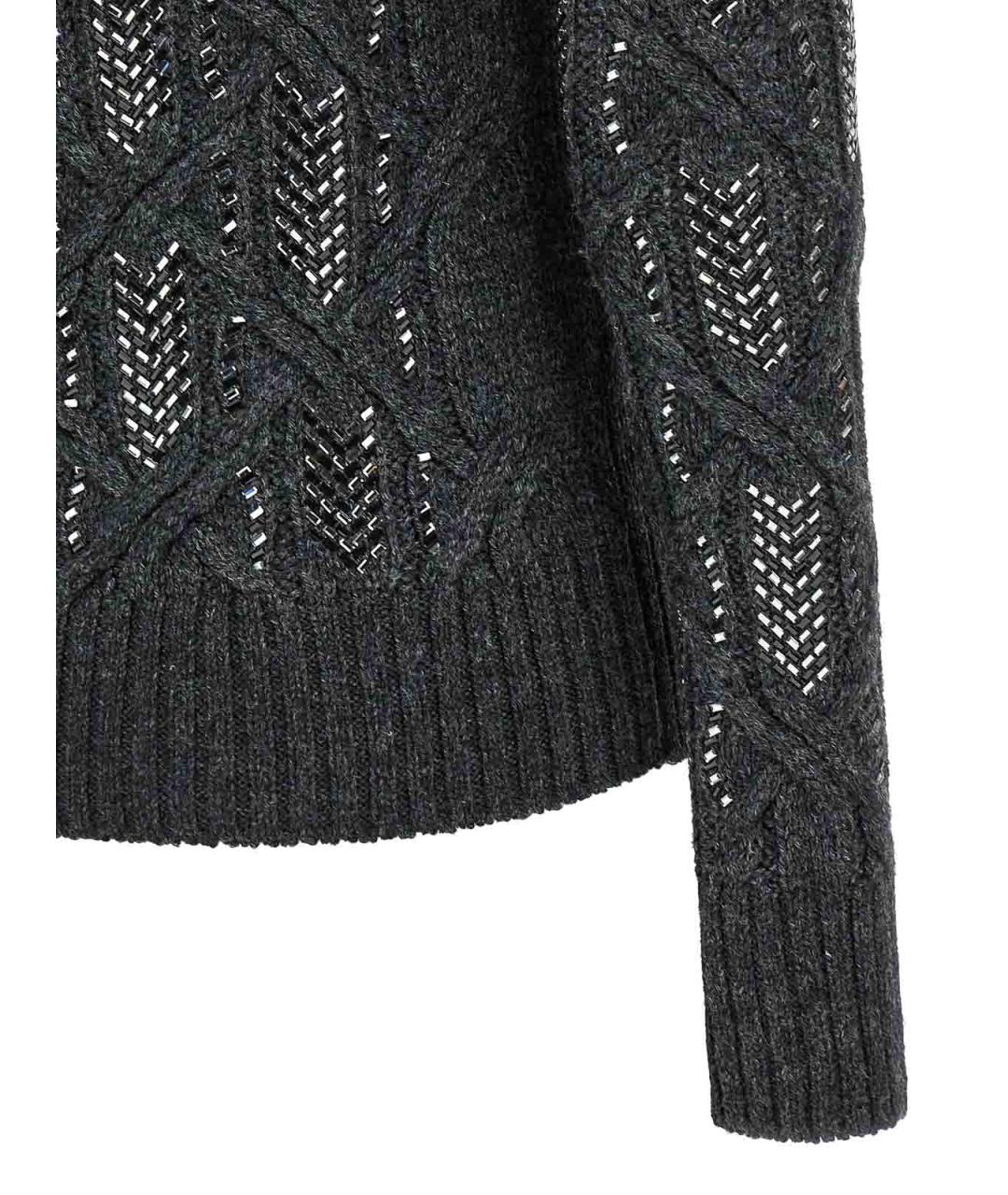 ERMANNO SCERVINO Серая шерстяная водолазка, фото 4