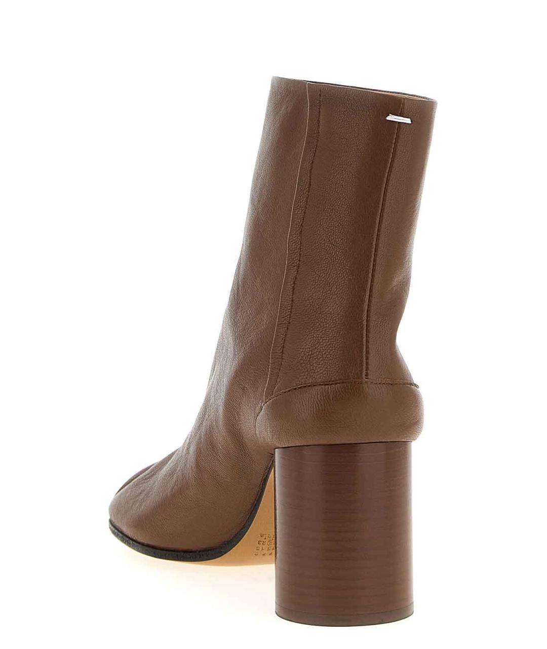 MAISON MARGIELA Коричневые кожаные ботильоны, фото 3