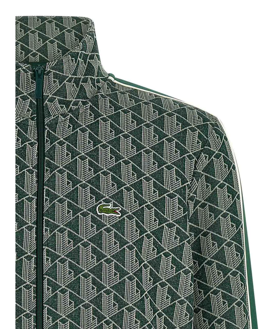 LACOSTE Зеленый хлопковый джемпер / свитер, фото 4