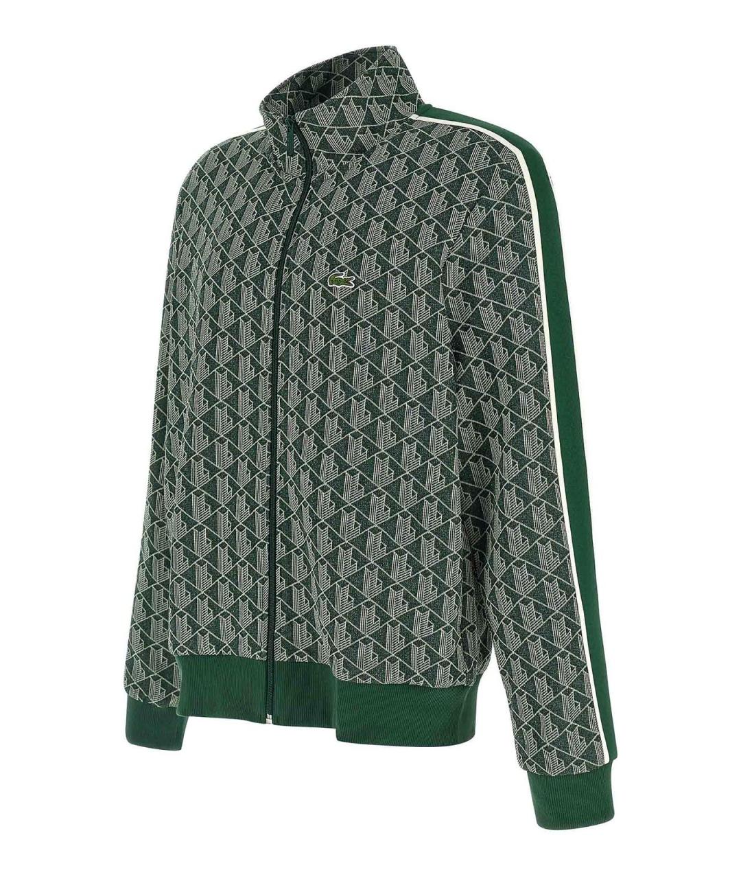 LACOSTE Зеленый хлопковый джемпер / свитер, фото 3
