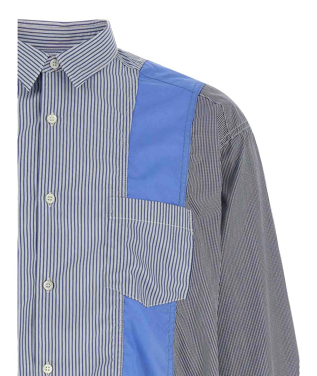 COMME DES GARÇONS HOMME PLUS Синяя хлопковая кэжуал рубашка, фото 3