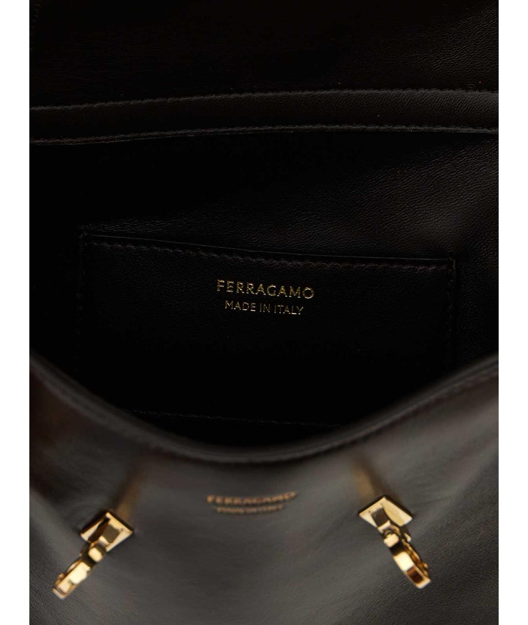 FERRAGAMO Коричневая кожаная поясная сумка, фото 4