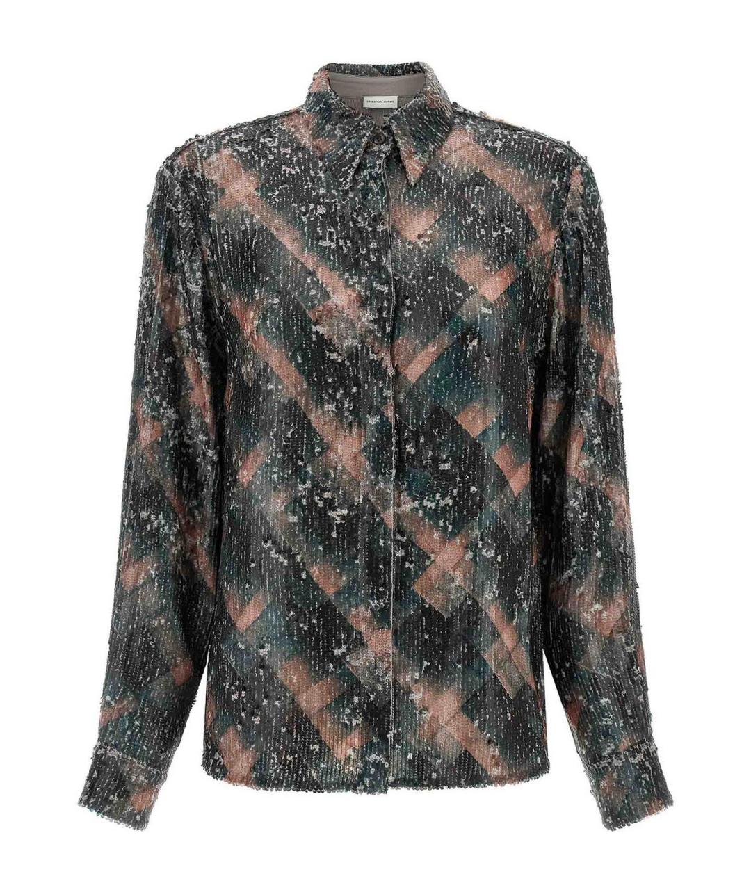 DRIES VAN NOTEN Зеленая вискозная рубашка, фото 1