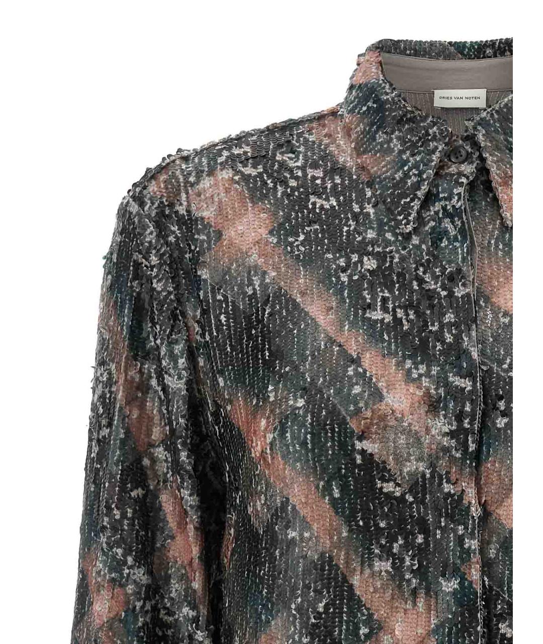 DRIES VAN NOTEN Зеленая вискозная рубашка, фото 3