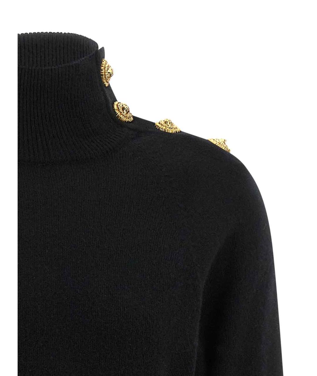BALMAIN Черный шерстяной джемпер / свитер, фото 3