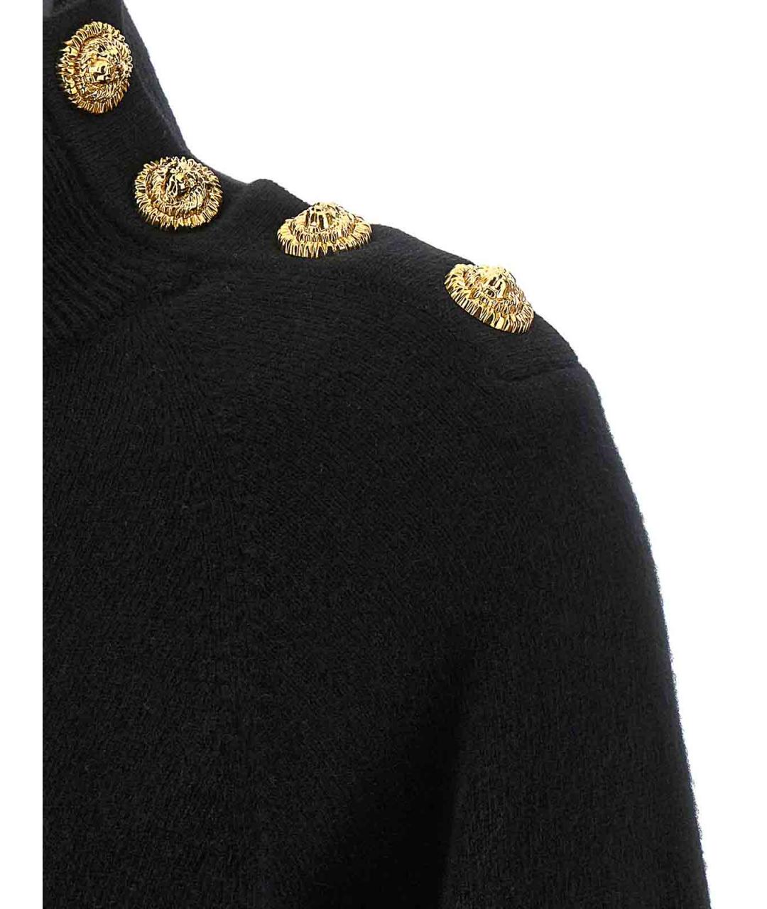 BALMAIN Черный шерстяной джемпер / свитер, фото 4