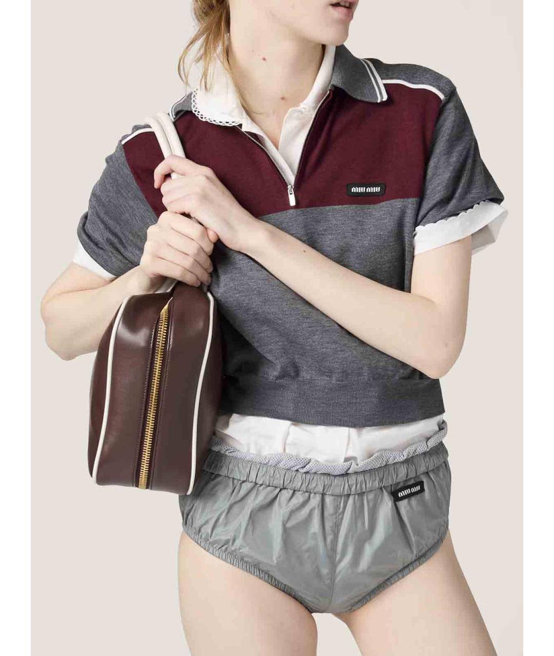 MIU MIU Серые трусы, фото 5