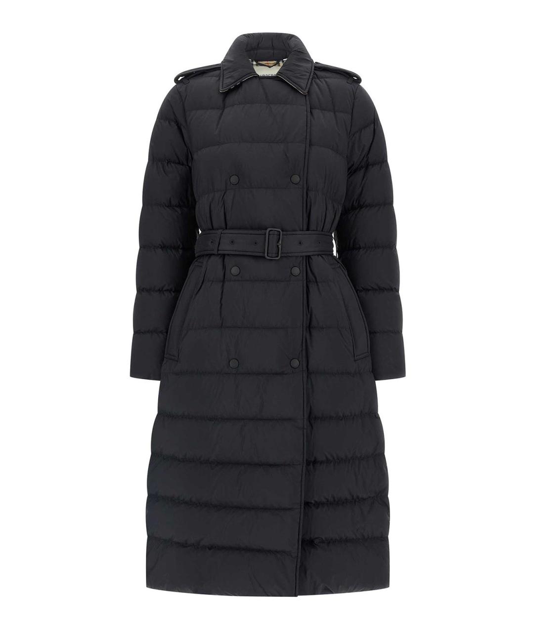 BURBERRY Черный полиамидовый пуховик, фото 2