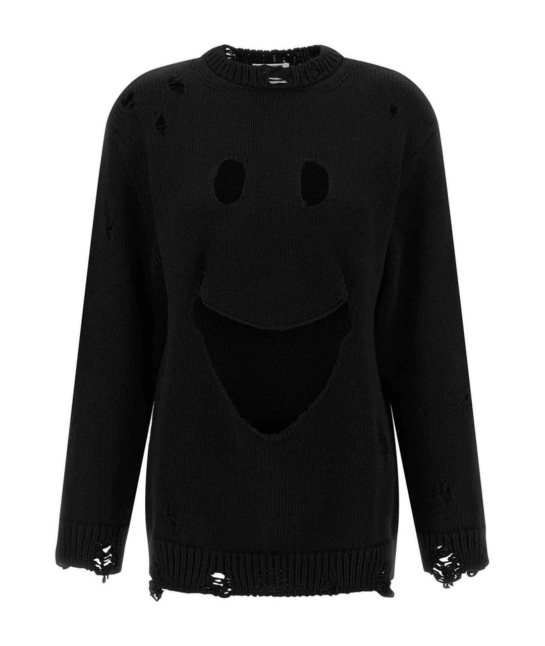 MOSCHINO Черный шерстяной джемпер / свитер, фото 1