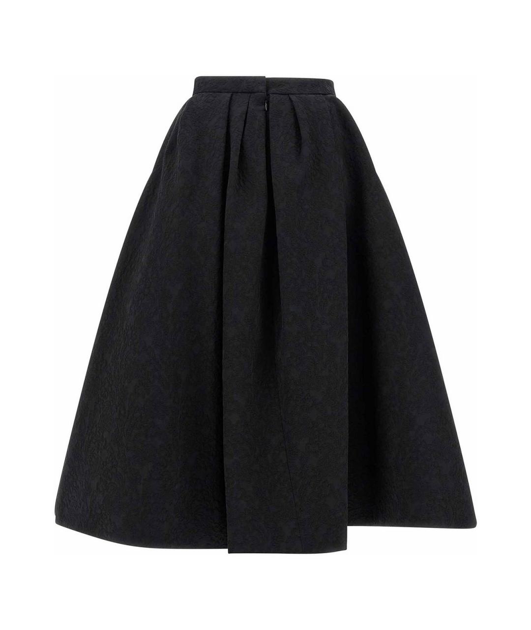 CAROLINA HERRERA Черная хлопковая юбка миди, фото 2