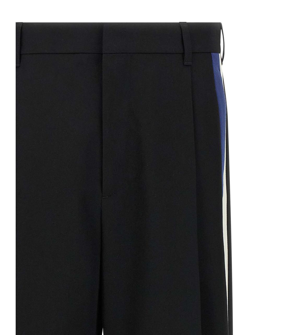 MARNI Черные шерстяные повседневные брюки, фото 4