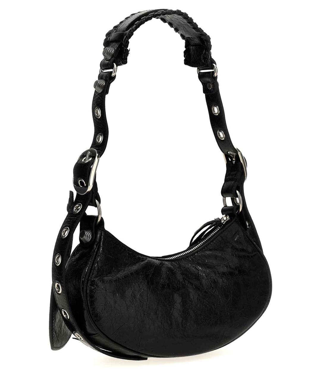 BALENCIAGA Черная сумка через плечо из лакированной кожи, фото 2