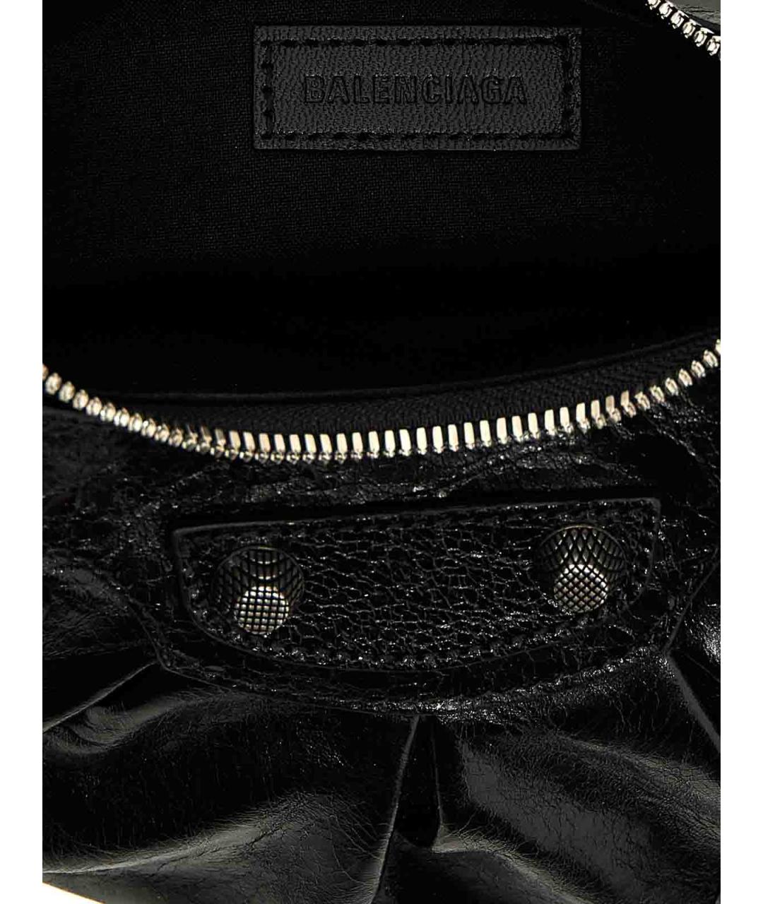 BALENCIAGA Черная сумка через плечо из лакированной кожи, фото 4