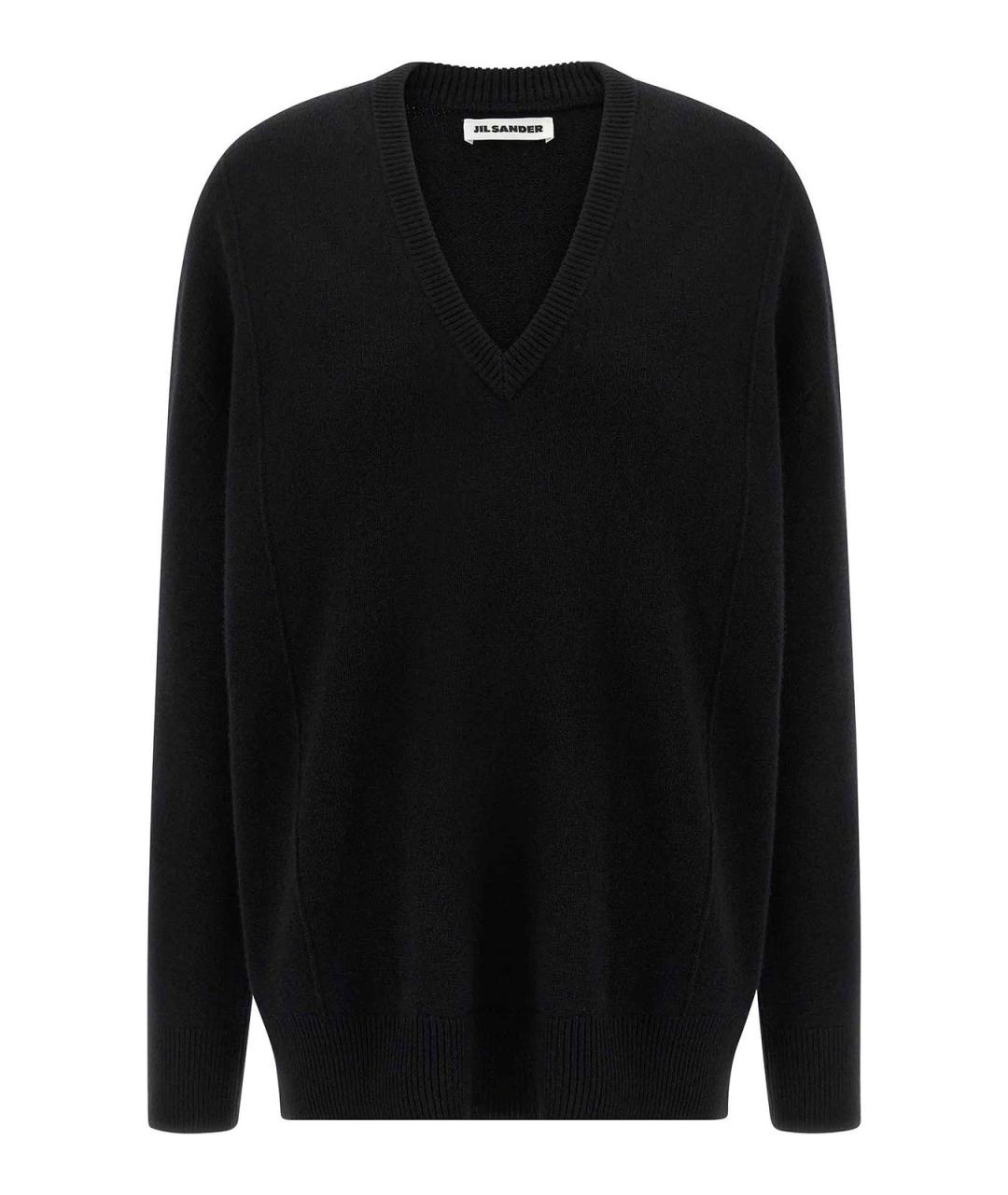 JIL SANDER Черный кашемировый джемпер / свитер, фото 1