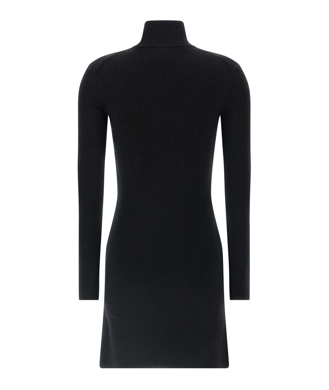 COURREGES Черное шерстяное повседневное платье, фото 2