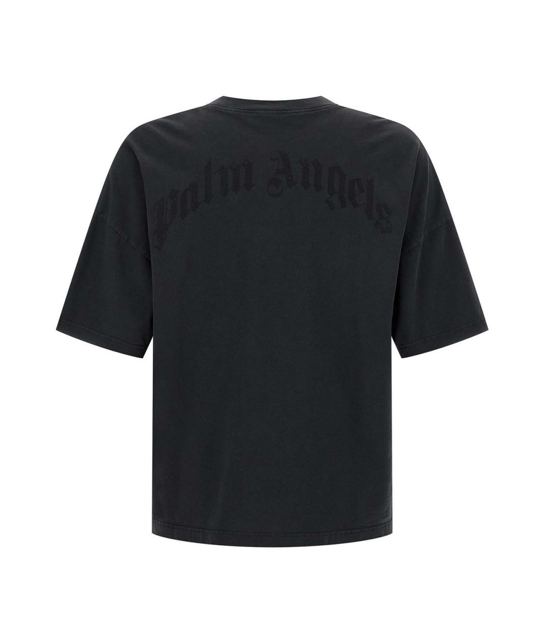 PALM ANGELS Черная хлопковая футболка, фото 2