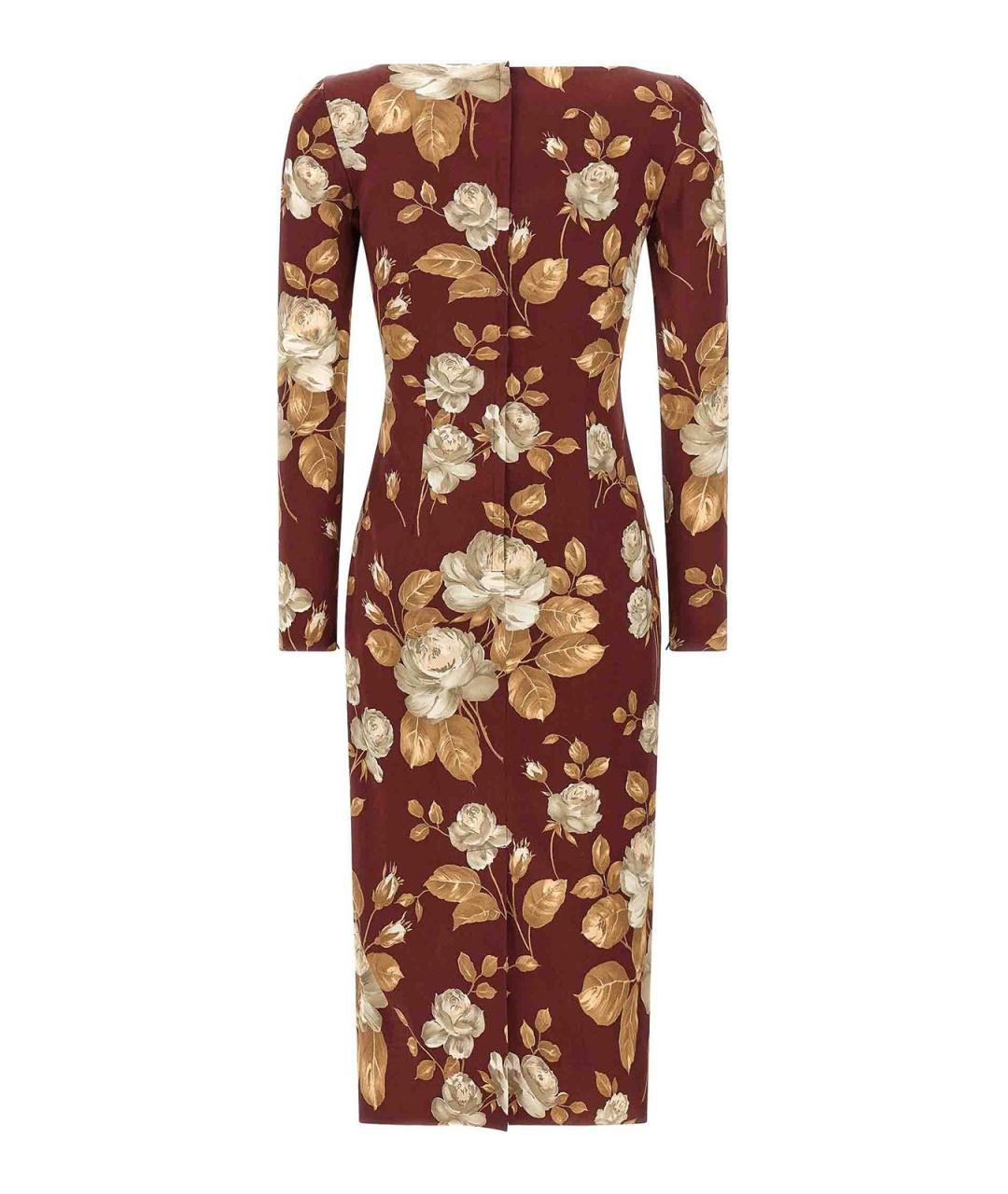 DOLCE&GABBANA Мульти шелковое повседневное платье, фото 2