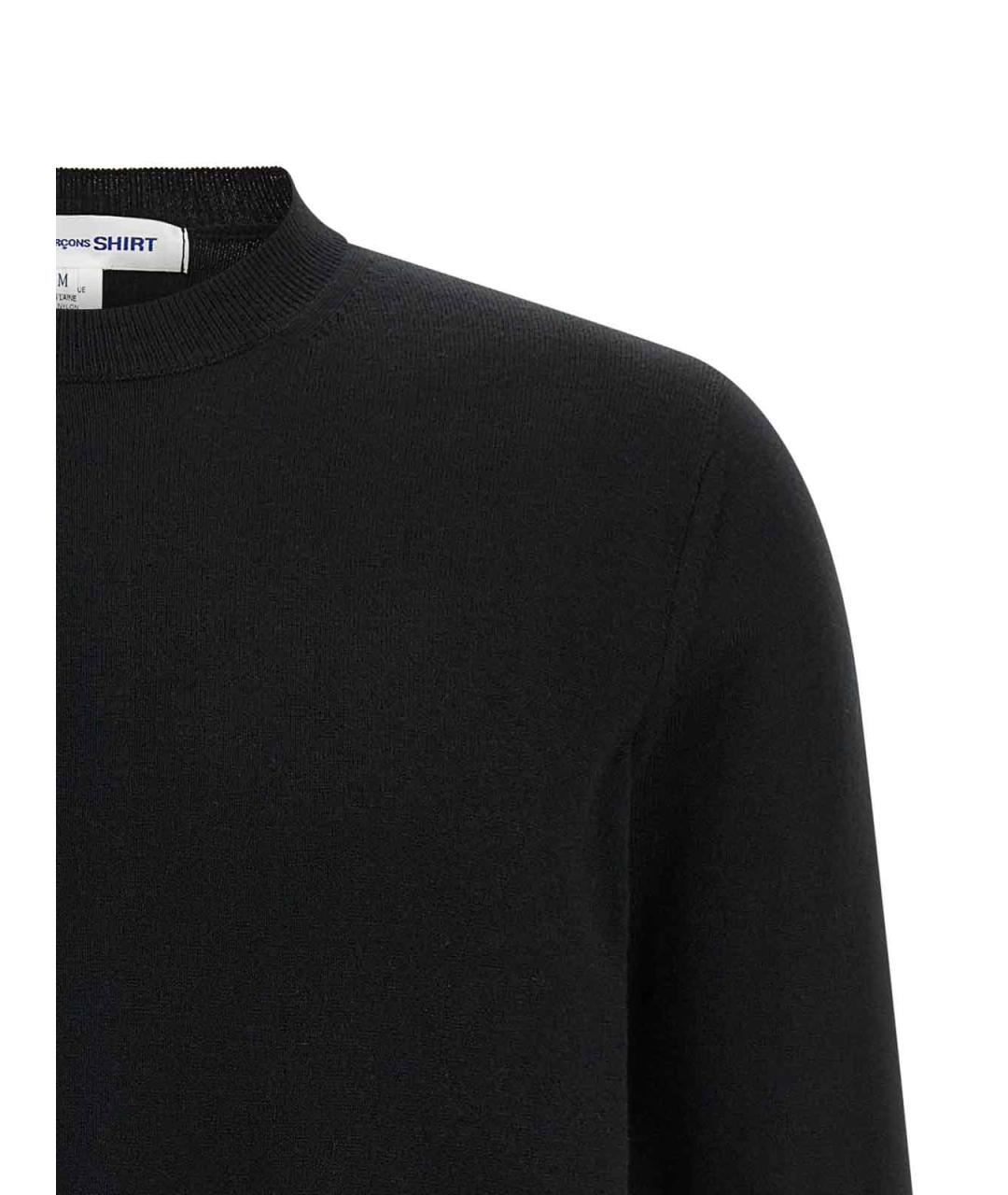 COMME DES GARÇONS Черный шерстяной джемпер / свитер, фото 3
