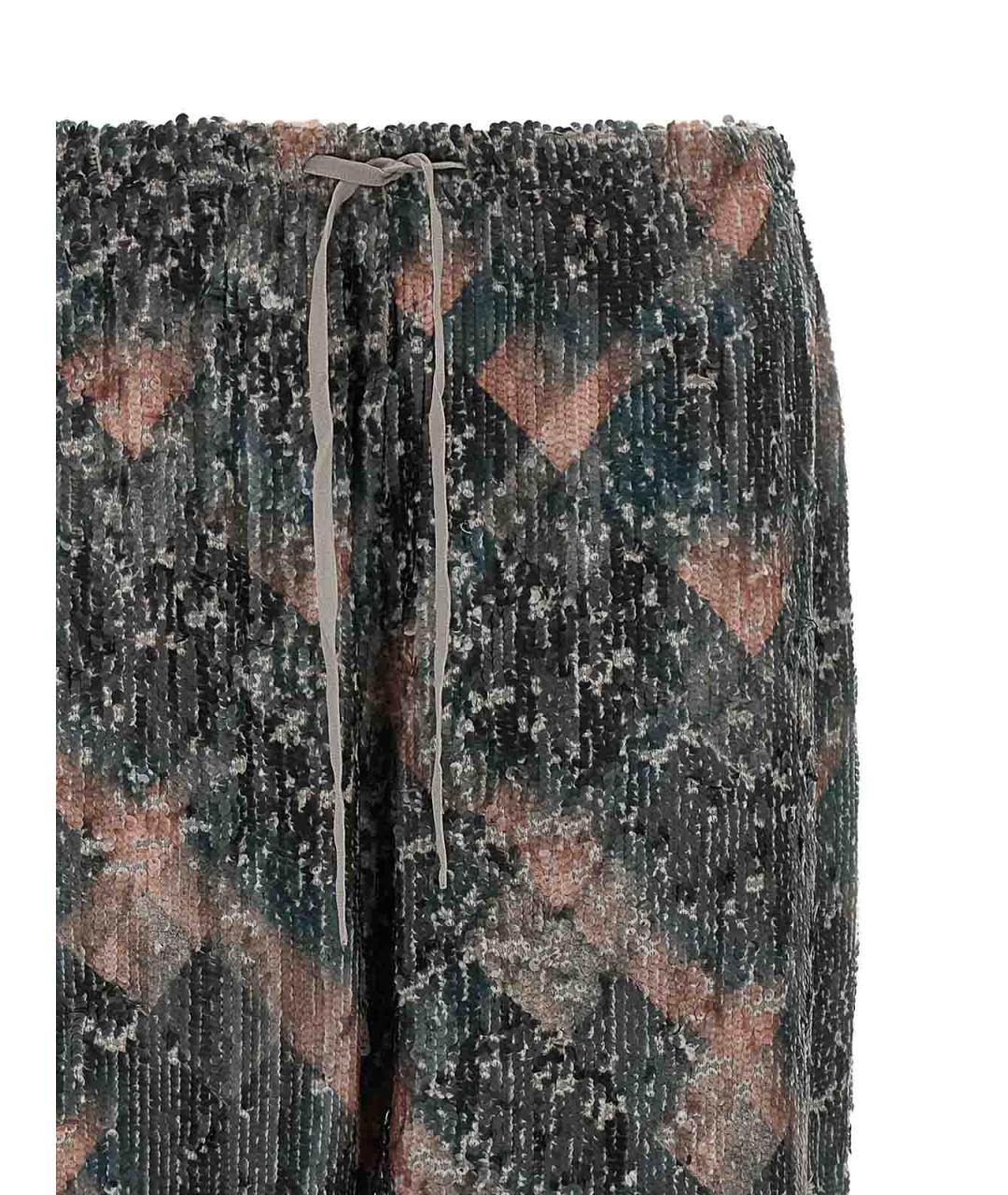 DRIES VAN NOTEN Мульти вискозные прямые брюки, фото 3