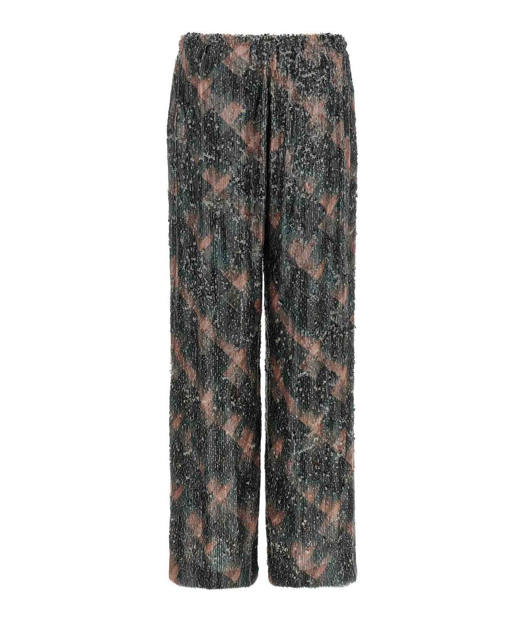 DRIES VAN NOTEN Мульти вискозные прямые брюки, фото 2