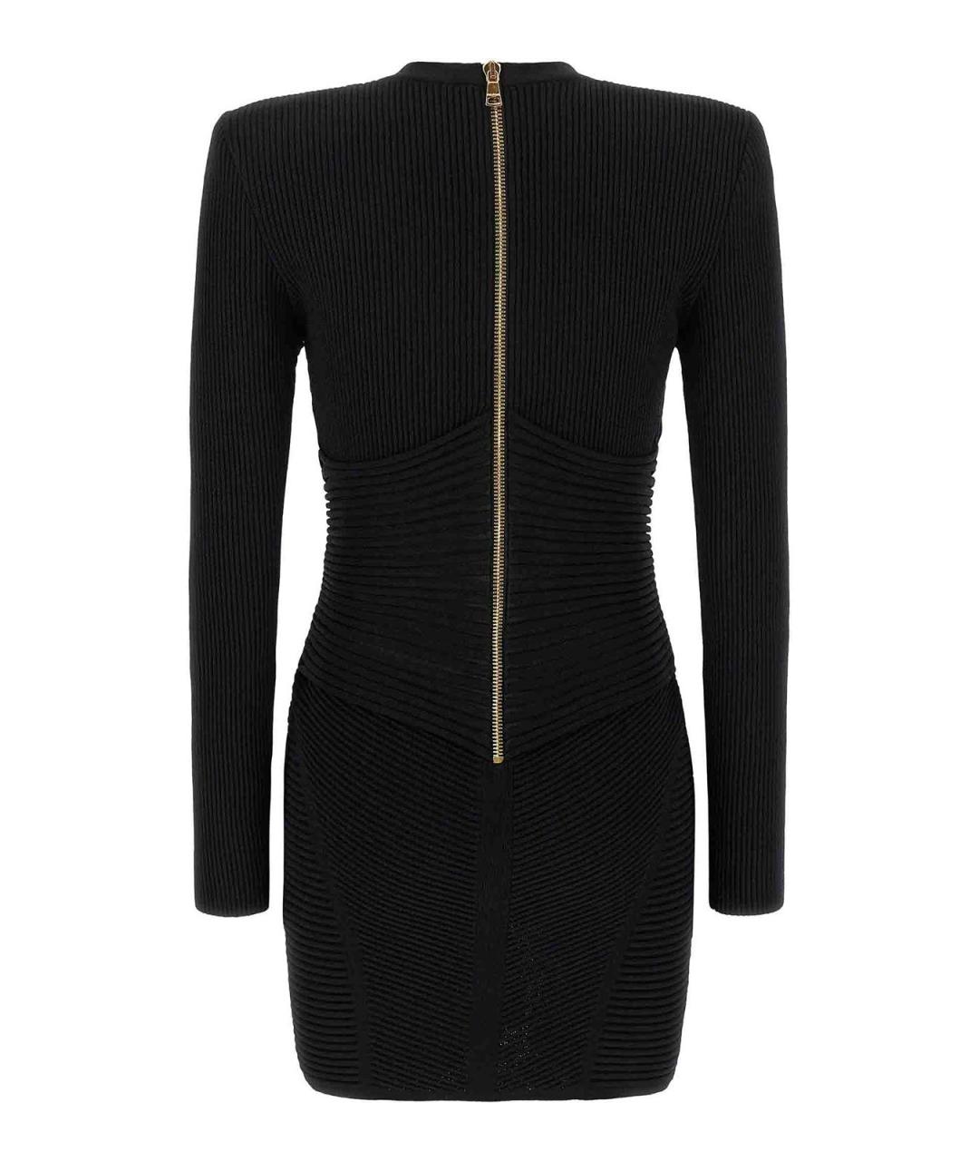 BALMAIN Черное вискозное повседневное платье, фото 2