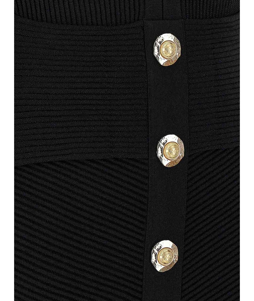 BALMAIN Черное вискозное повседневное платье, фото 4