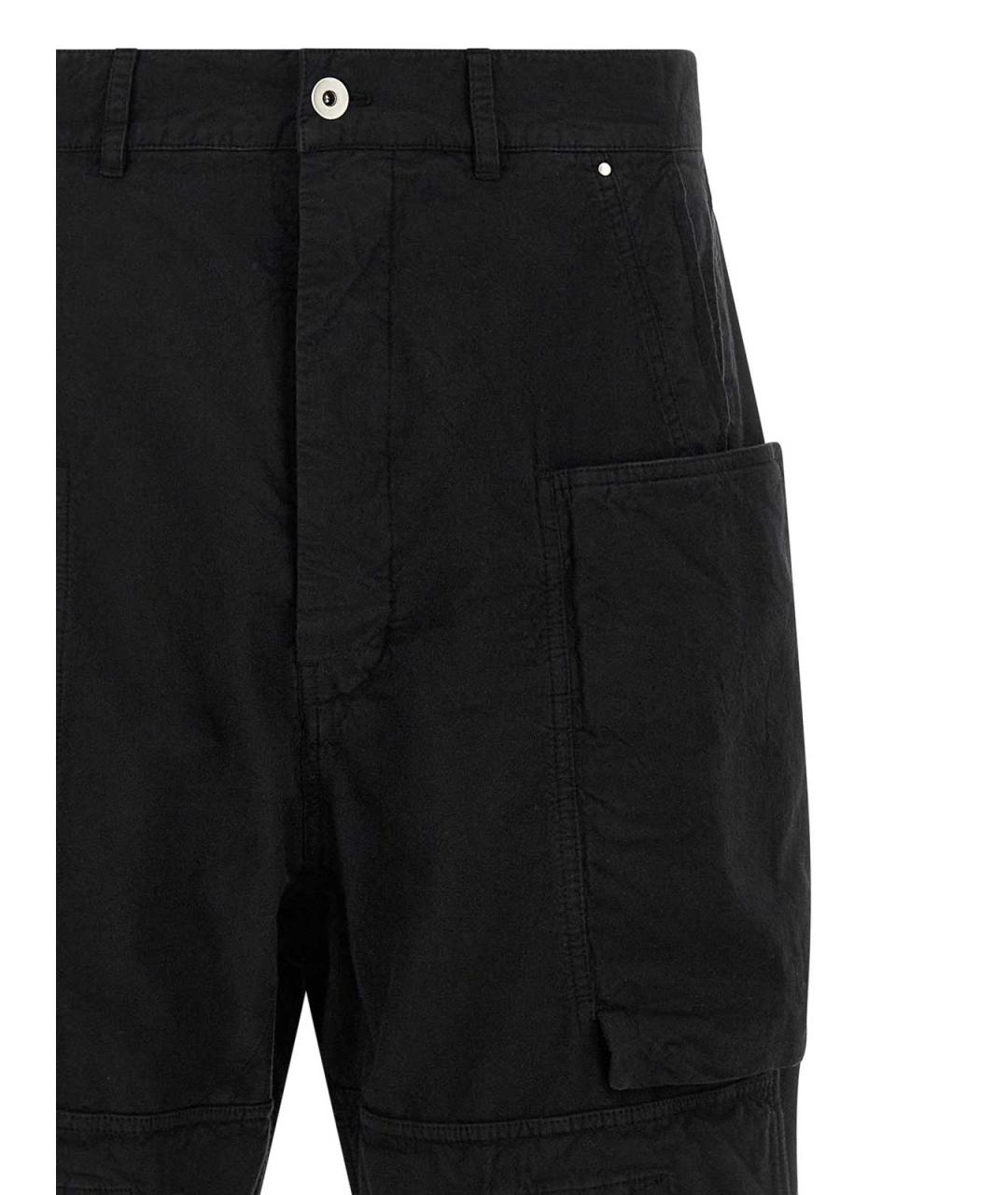 RICK OWENS DRKSHDW Черные хлопковые повседневные брюки, фото 3