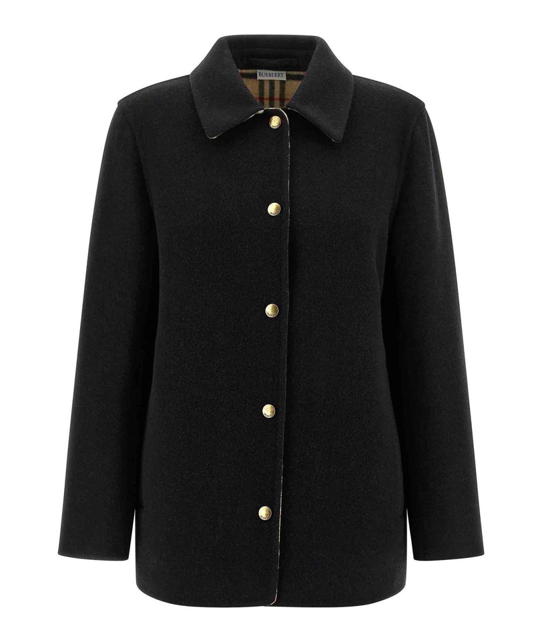 BURBERRY Черная шерстяная куртка, фото 1
