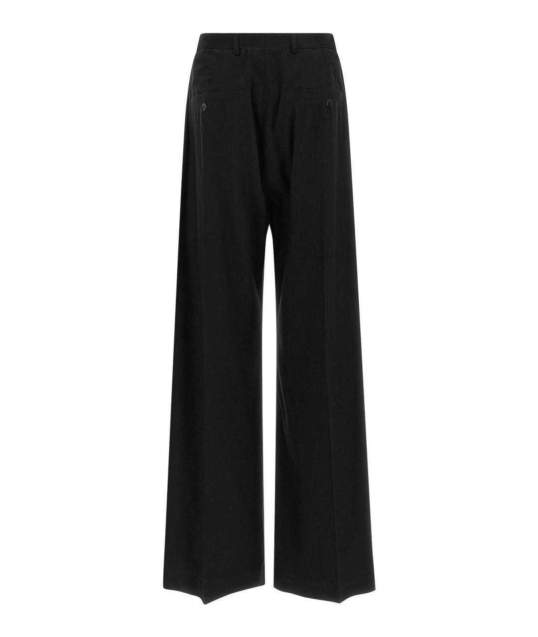 RICK OWENS Черные шерстяные прямые брюки, фото 2