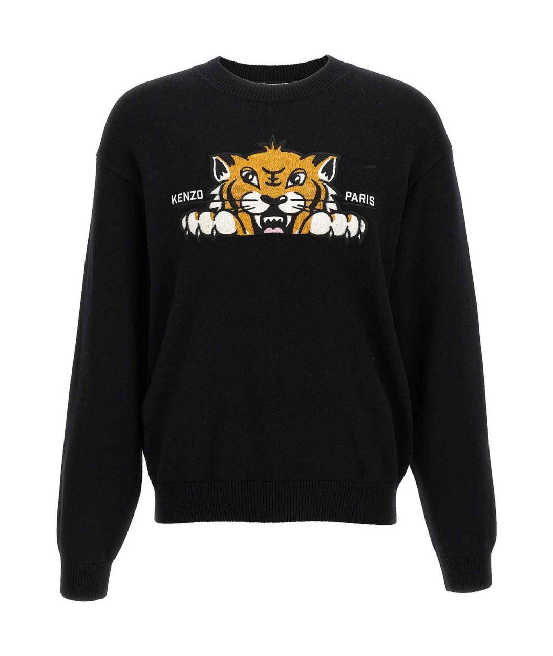 KENZO Черный хлопковый джемпер / свитер, фото 1