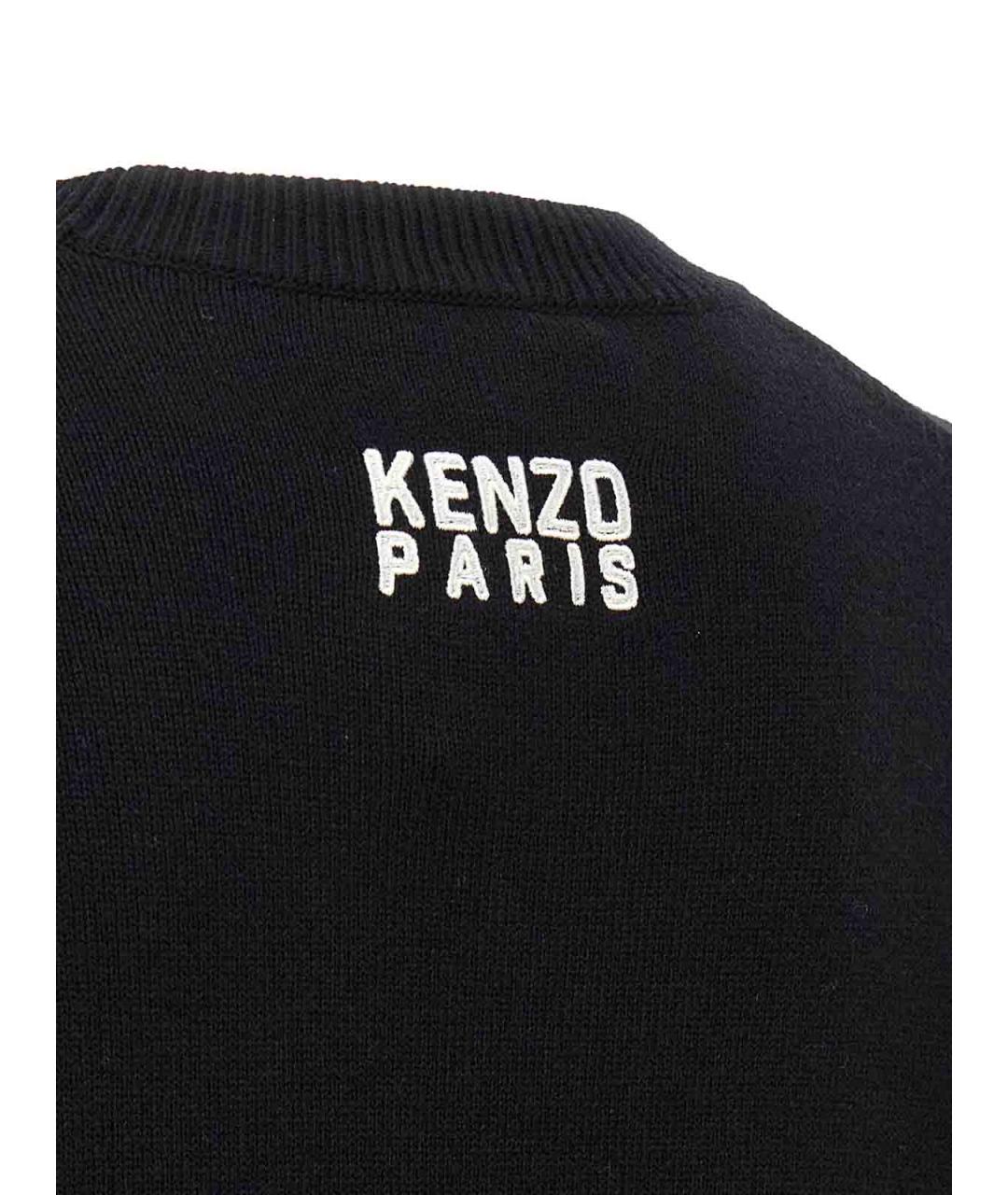 KENZO Черный хлопковый джемпер / свитер, фото 4
