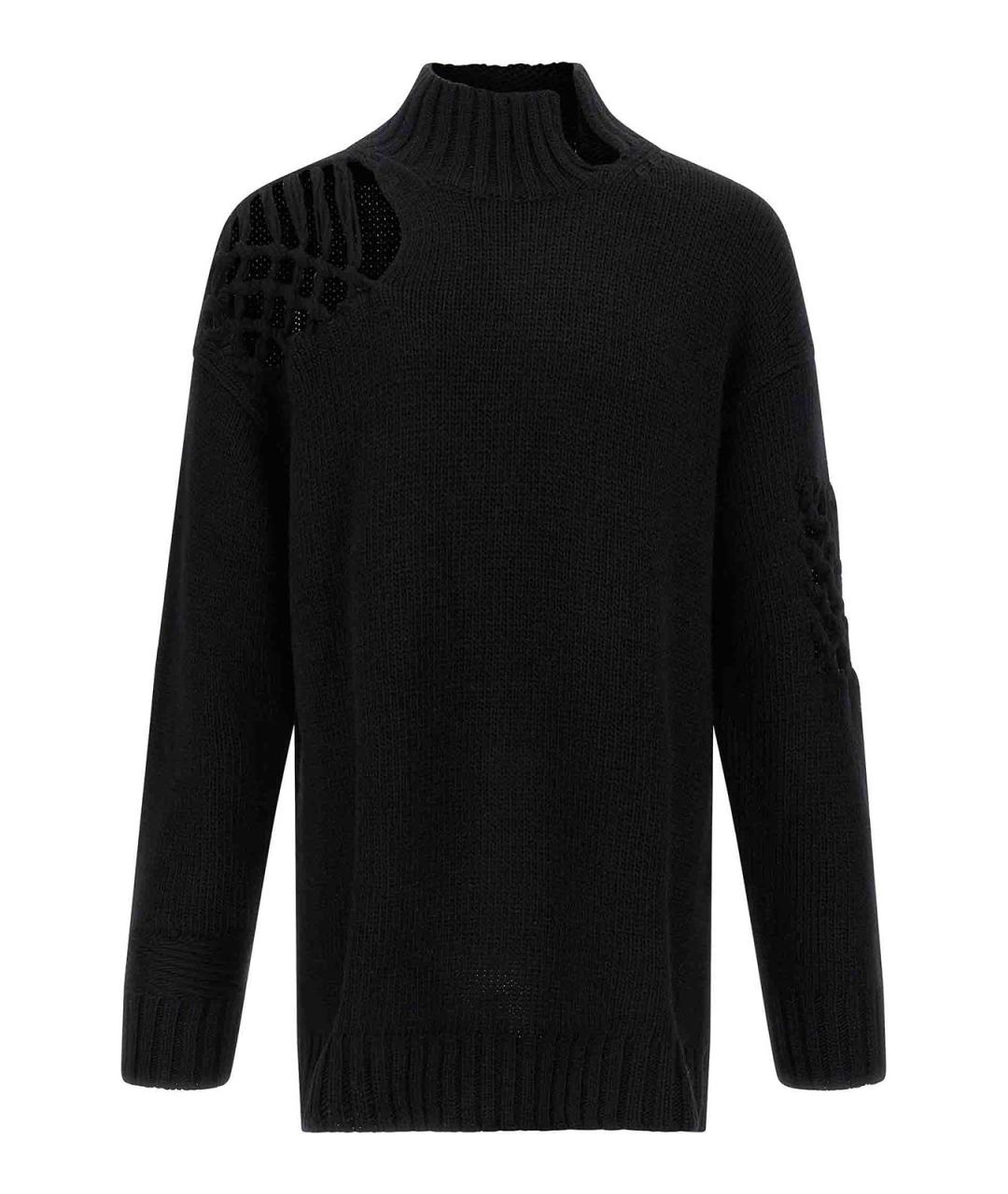YOHJI YAMAMOTO Черный шерстяной джемпер / свитер, фото 1
