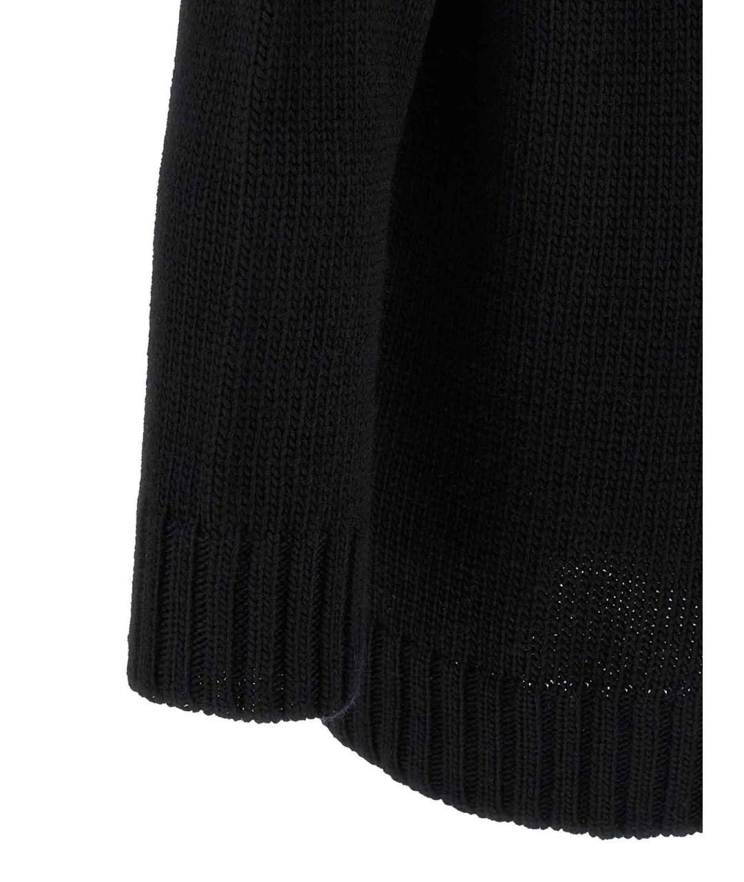 YOHJI YAMAMOTO Черный шерстяной джемпер / свитер, фото 4