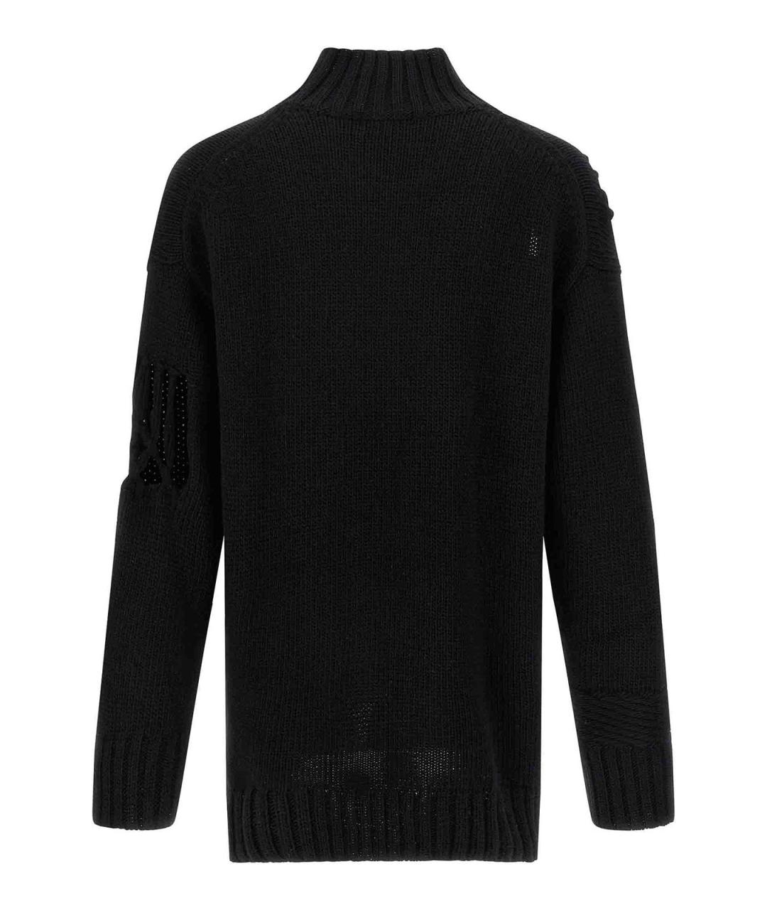 YOHJI YAMAMOTO Черный шерстяной джемпер / свитер, фото 2