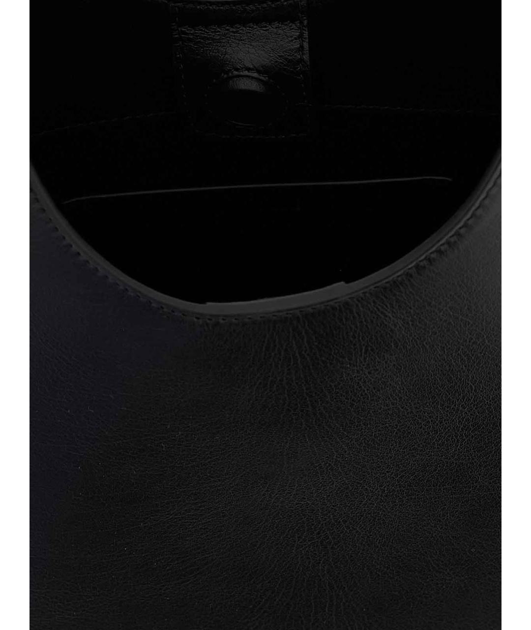 JIL SANDER Черная кожаная сумка через плечо, фото 4