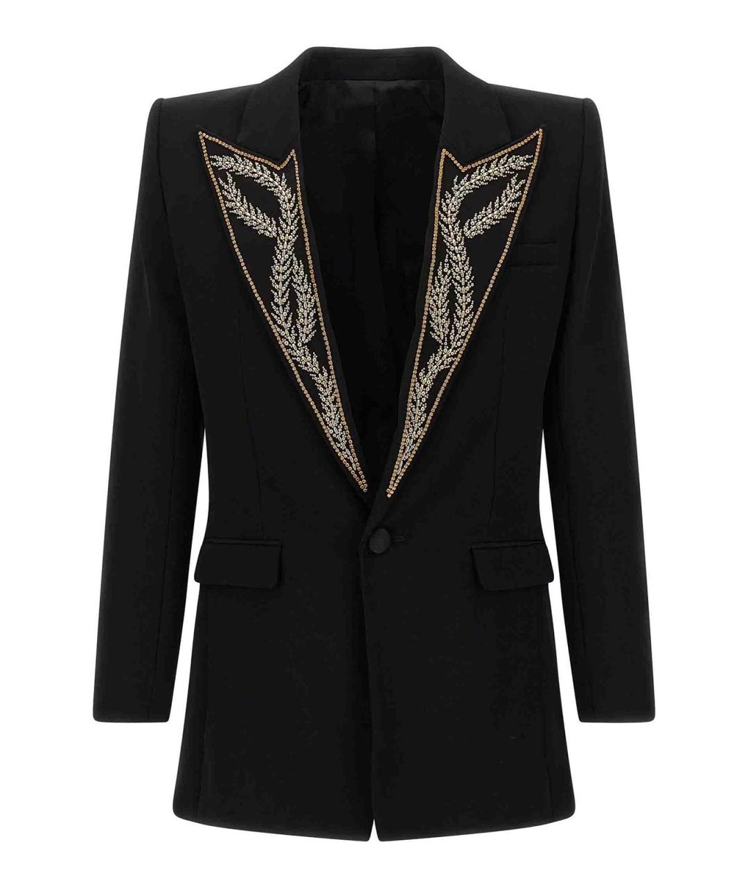 BALMAIN Черный вискозный пиджак, фото 1