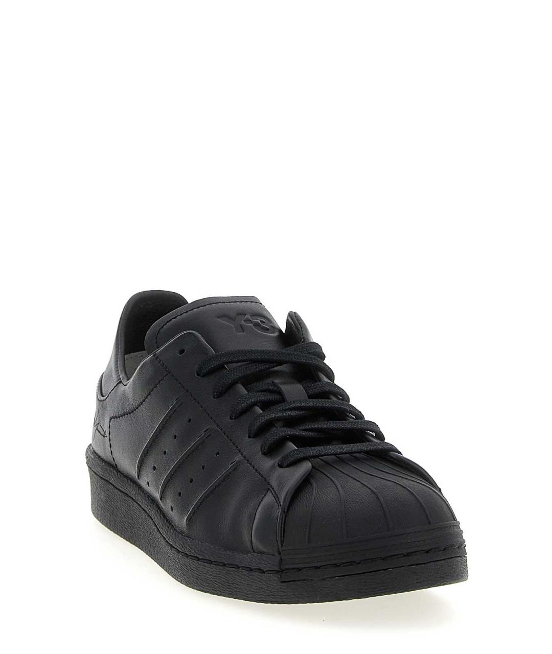 Y-3 Черные резиновые низкие кроссовки / кеды, фото 2