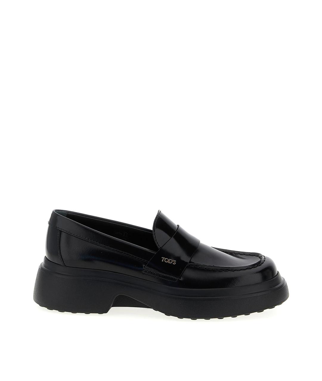 TOD'S Черные резиновые лоферы, фото 1