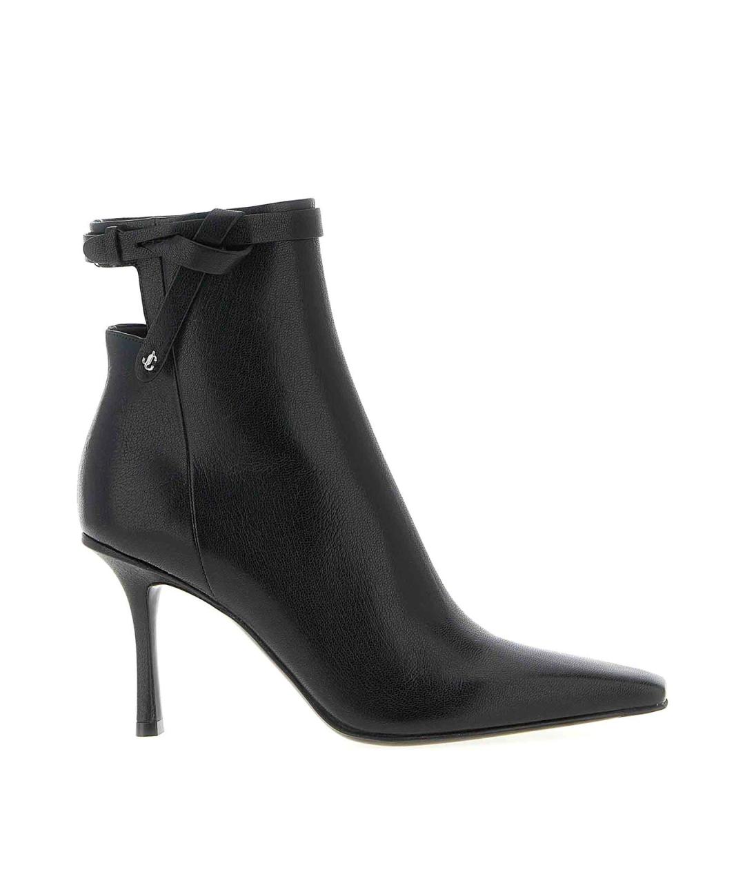JIMMY CHOO Черные кожаные ботильоны, фото 1