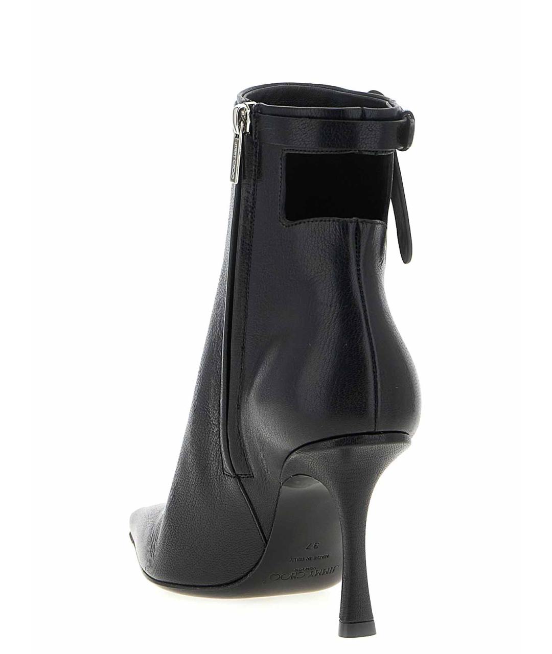 JIMMY CHOO Черные кожаные ботильоны, фото 3