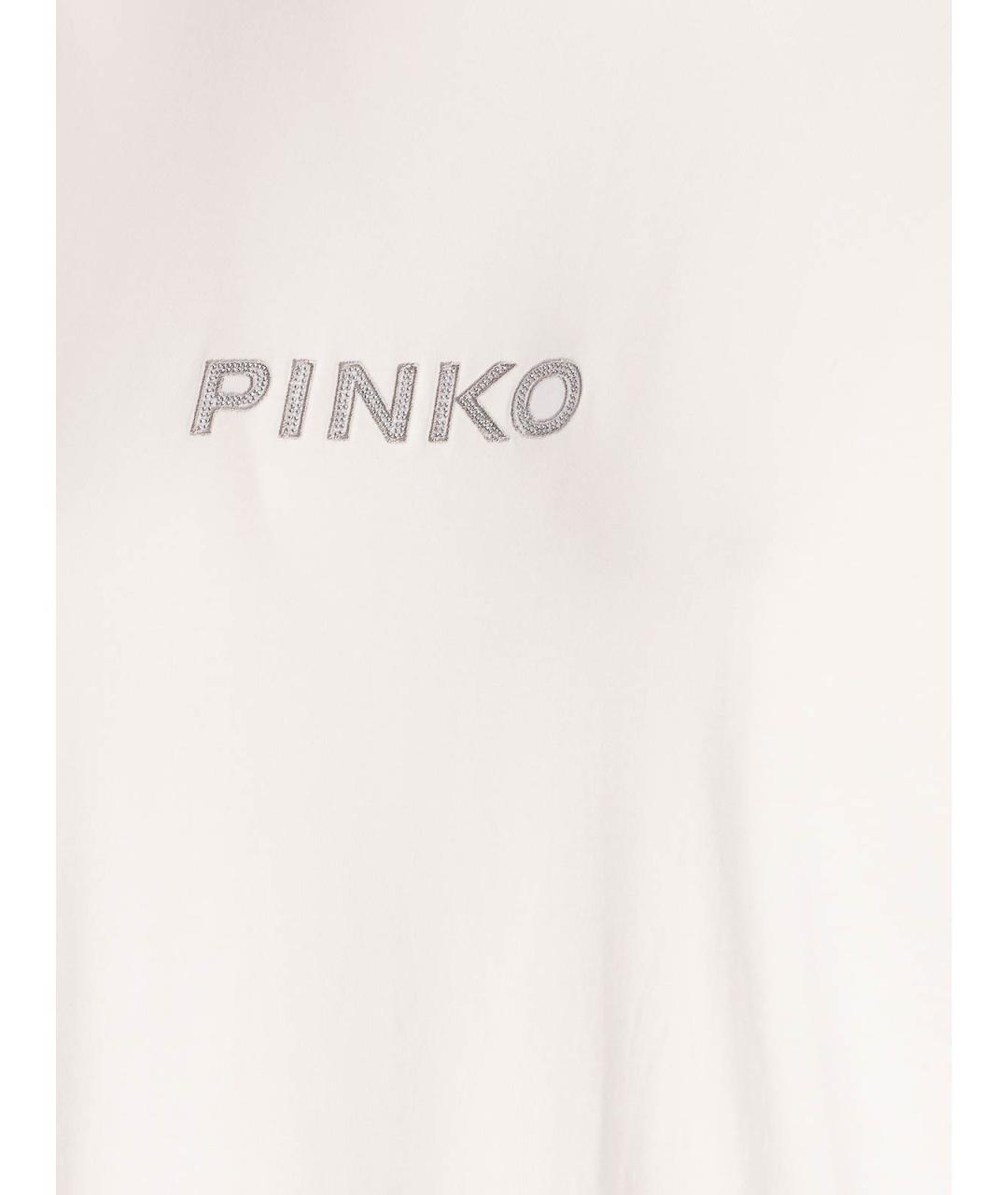 PINKO Белая хлопковая футболка, фото 3