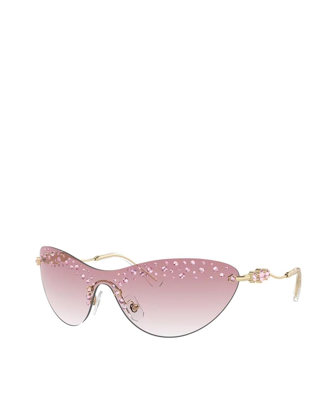SWAROVSKI Розовые металлические солнцезащитные очки, фото 2