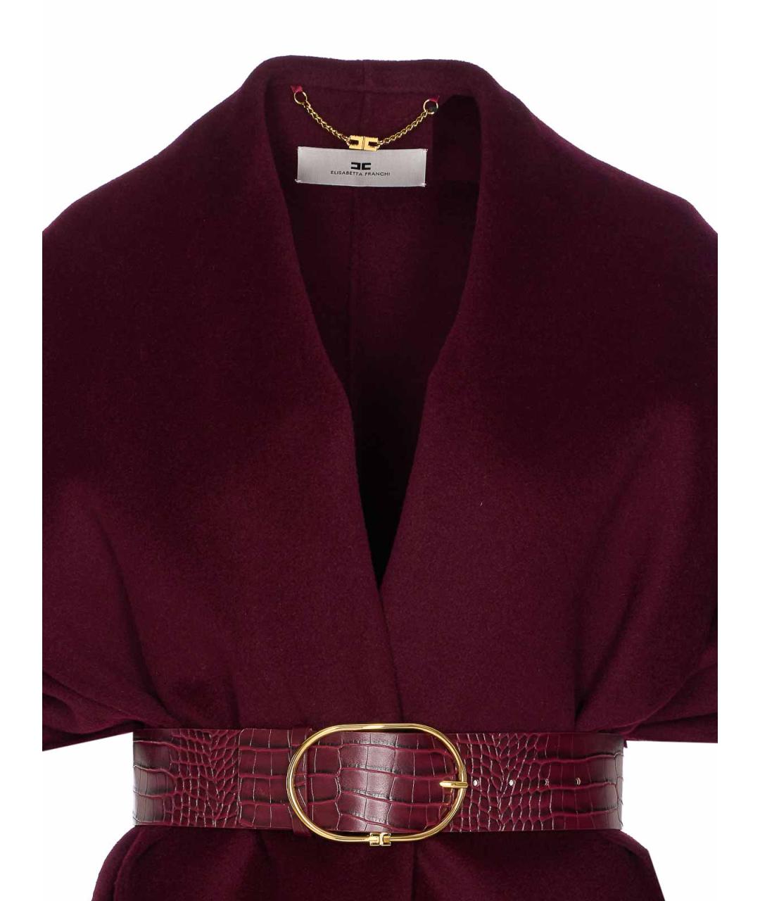 ELISABETTA FRANCHI Красная шерстяная куртка, фото 4